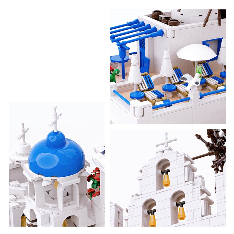 Brick MOC Santorini Levels | 2503pcs - Brick Car Merchant