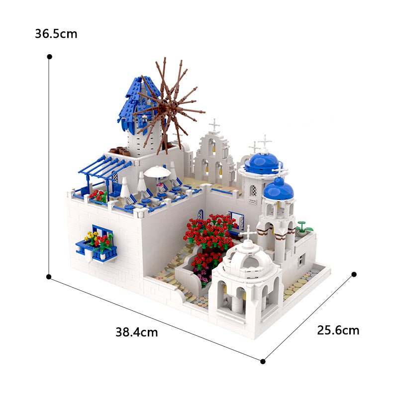 Brick MOC Santorini Levels | 2503pcs - Brick Car Merchant