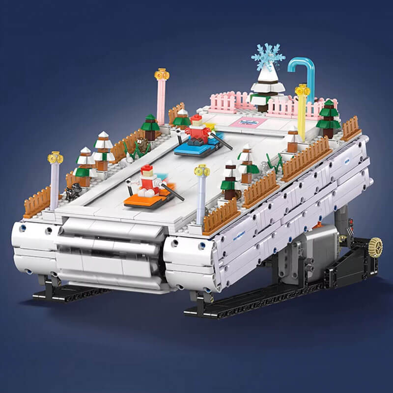 Brick MOC Motorized Ski Resort | 2180pcs - Brick Car Merchant
