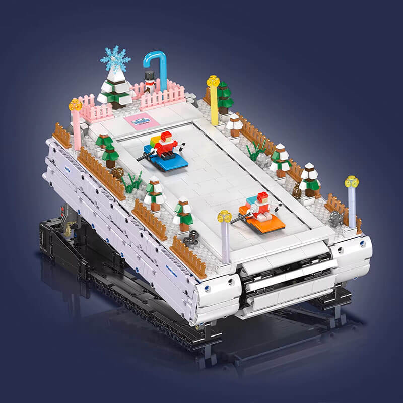 Brick MOC Motorized Ski Resort | 2180pcs - Brick Car Merchant