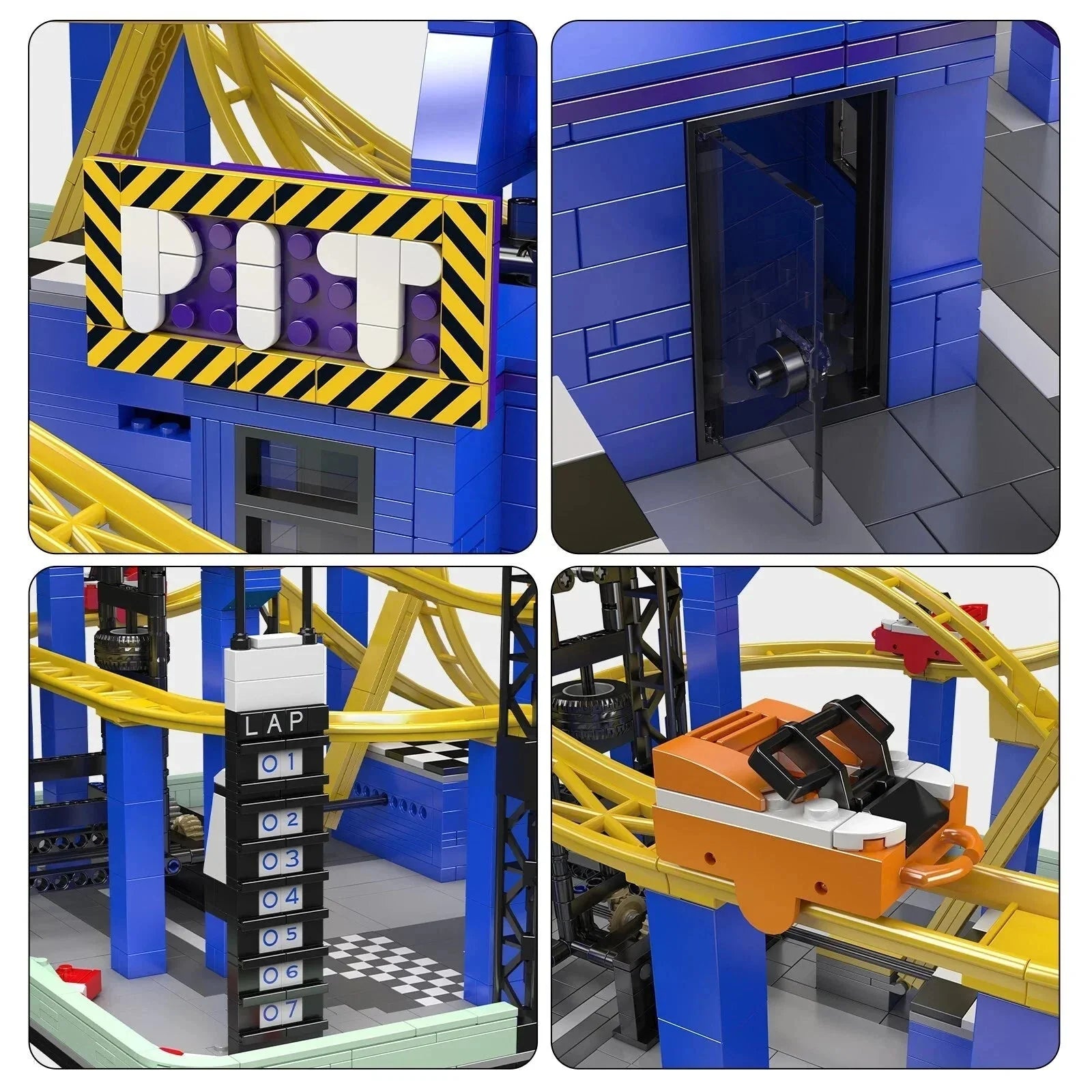 Brick MOC Spinning Roller Coaster Park | 1706pcs - Brick Car Merchant