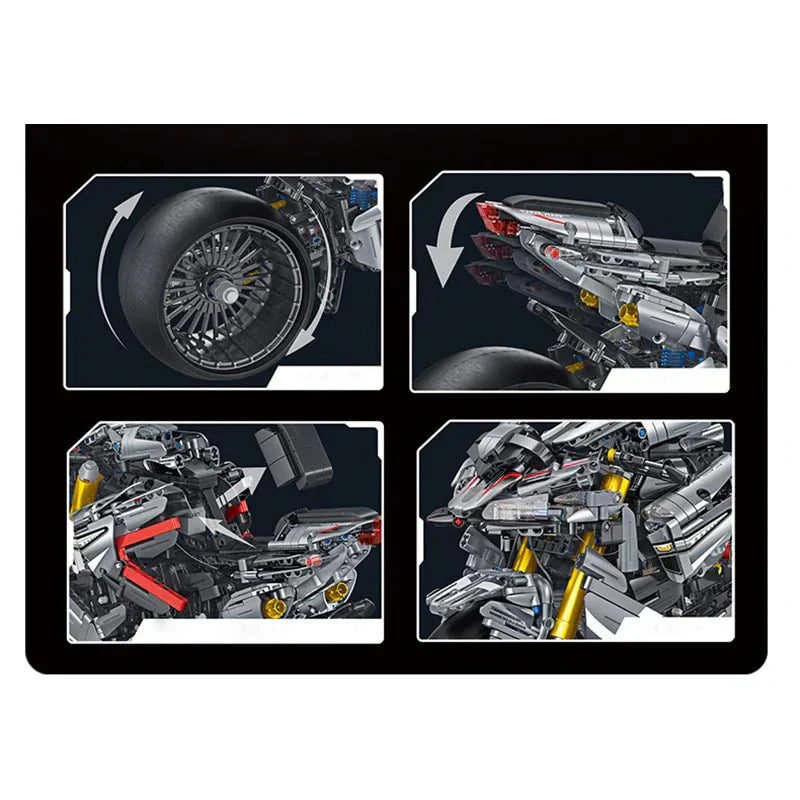 LEGO MOC Hyper Naked Street Bike | 2426pcs - Brick Car Merchant