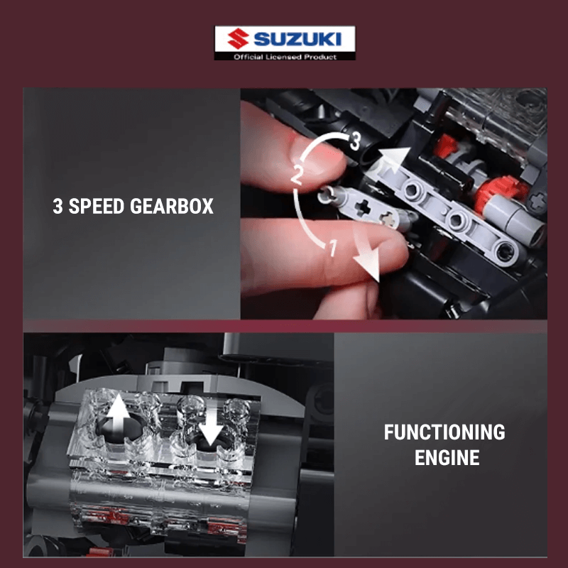 LEGO MOC 1000cc Retro Sport Bike | 1104pcs - Brick Car Merchant