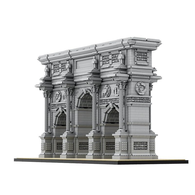 Brick MOC The Ultimate Arc de Triomphe du Carrousel | 7627pcs - Brick Car Merchant