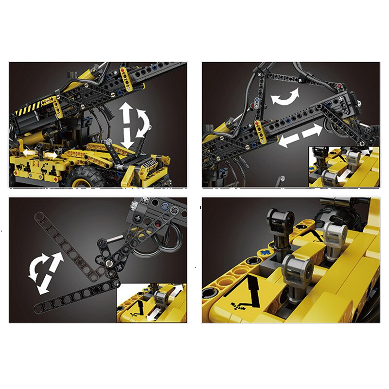 LEGO MOC Pneumatic Forklift | 802pcs - Brick Car Merchant