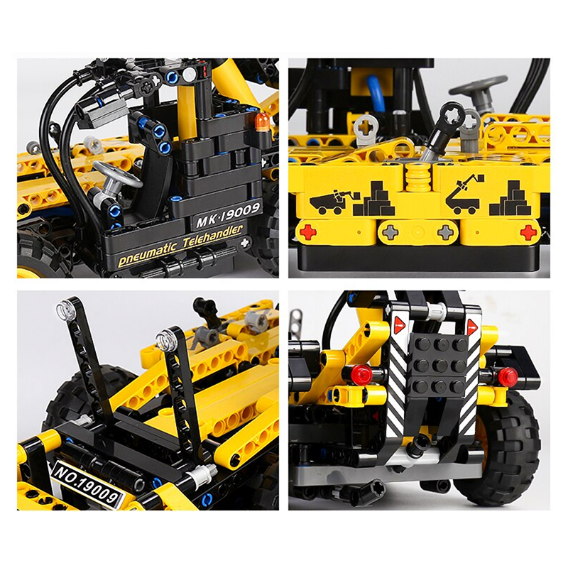 LEGO MOC Pneumatic Forklift | 802pcs - Brick Car Merchant