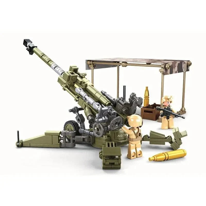 Brick MOC WW2 M777 Light Artillery | 258pcs - Brick Car Merchant